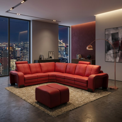 XXL multifunctional leather couch sofa upholstered corner sofa modern big