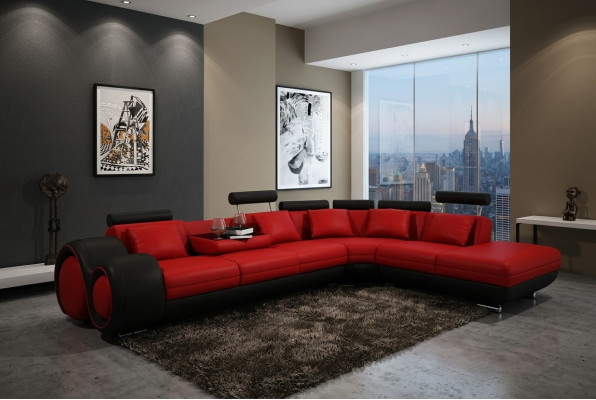 Multifunctional leather couch seat cushion decor living room leather suite sofa