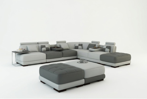 XXL Designer Living Landscape Upholstered L-Shape Corner Sofa Corner Suite Sofa