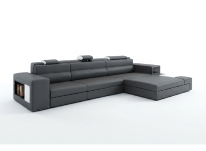 Design XXL corner sectional sofa couch L-shape leather sofa set