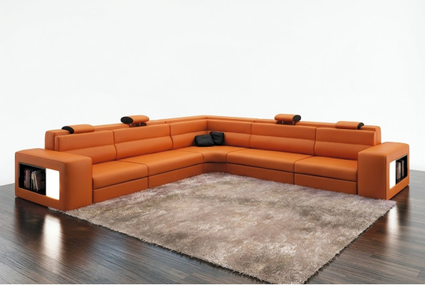 Design XXL Big Corner Upholstered Corner Sofa Couch Leather Sofa Set L Shape