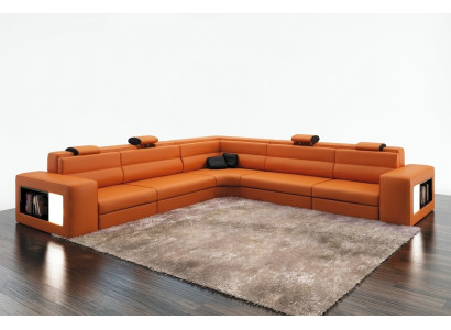 Design XXL Big Corner Upholstered Corner Sofa Couch Leather Sofa Set L Shape