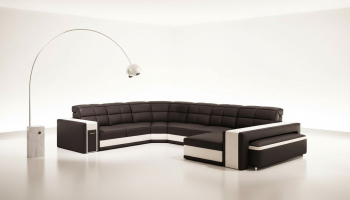 Corner Design Big Upholstered Corner Sofa Couch Leather Sofas Suite XXL