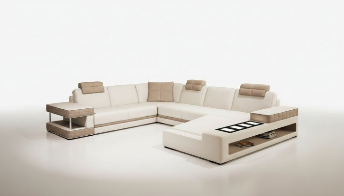 Design Corners Big XXL Upholstered Corner Sofa Couch Leather Sofa Suite