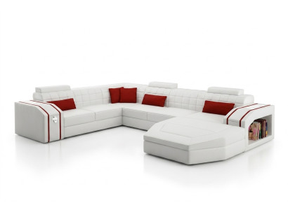Design Corners Big Upholstered Corner Sofa Couch XXL Leather Sofa Suite