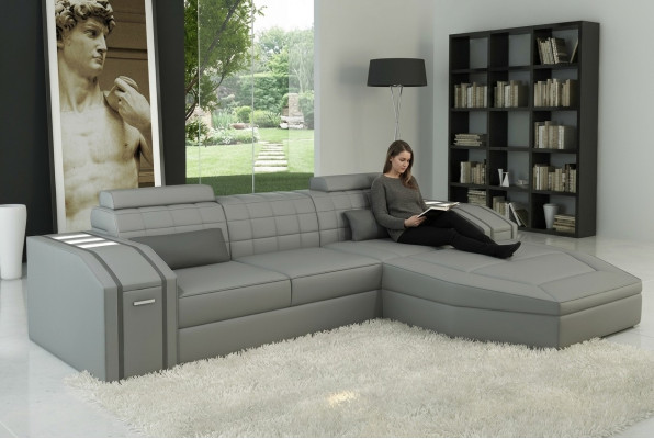 Design Upholstered Corner Sofa Couch Leather Sofas Set XXL Living Landscape