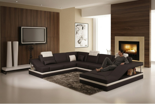Design Corners Big Upholstered Corner Sofa Couch XXL Leather Sofas Decor Suite