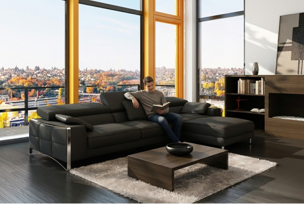 Design Corners XXL Big Upholstered Corner Sofa Couch Leather Sofas Set