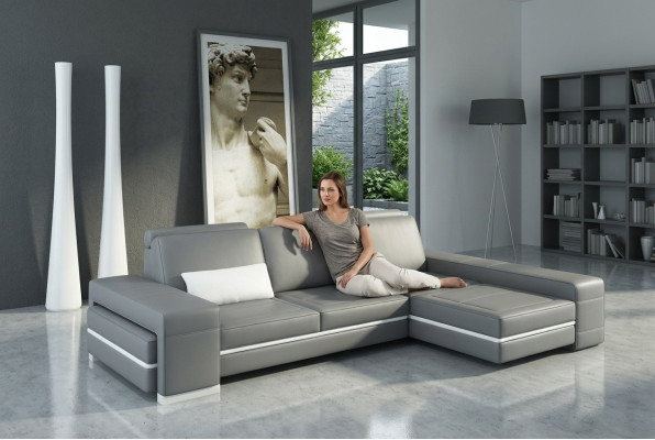 Leather sofa couch living landscape L shape design modern sofa corner decor sofas