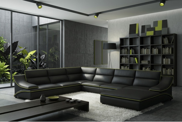 Design XXL Big Corner Upholstered Sectional Sofa Leather Sofa Set
