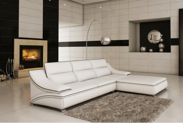 Corner upholstery design sofa leather couches suite living landscape XXL