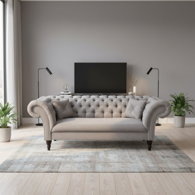 Design Sofa Chesterfield Upholstered Couch Big XXL 235cm Sofas Couches