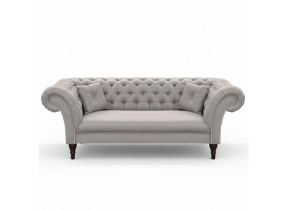 Chesterfield Design Couch Upholstery Leather Textile Sofa Sofas Couch 3-Seater New