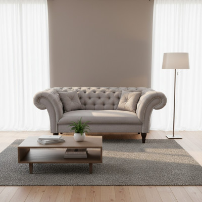 Chesterfield Design Sofa Couch 2-Seater Upholstered Sofas Couches 2-Piece Set New