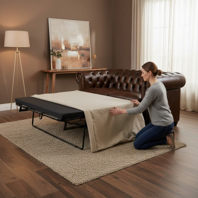 Chesterfield Sofa York 2-seater with bed function Couch Upholstered Sofas Couches New