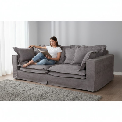 Modern XXL Upholstered Corner Sofa Couches Upholstered Couch Sofa Big Textile Sofas 240cm New