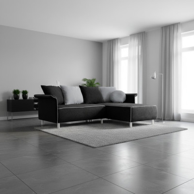 Design corner sofa with bed function, upholstered corner sofas, sleeper sofa bed.