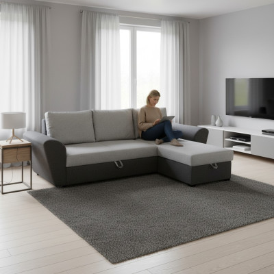 Design corner sofa sofa bed function Alina couch upholstery seat corner sofas new