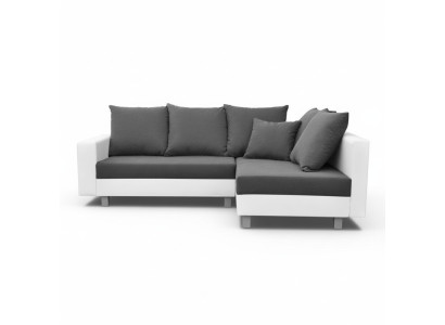Design corner sofa with sofa L-shape, bed function, couch seat, corner sofas, textile upholstery, new.