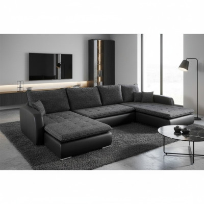 Design corner sofa Elena with bed function couch upholstery seating corner sofas XXL new