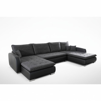 Design corner sofa Elena with bed function couch upholstery seating corner sofas XXL new