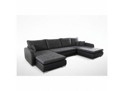 Design corner sofa Elena with bed function couch upholstery seating corner sofas XXL new