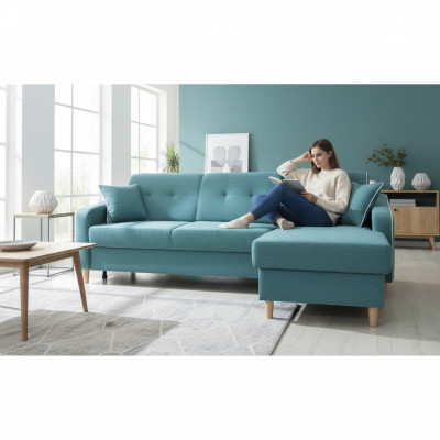 Design corner sofa Sofa Sina with bed function, couch upholstery seat corner sofas sofa bed