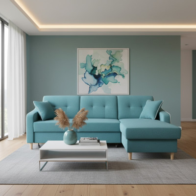 Design corner sofa Sofa Sina with bed function, couch upholstery seat corner sofas sofa bed