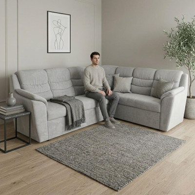 Sleeper Sofa Pull-Out Couch Fabric Corner Sofa Upholstered Corner Textile Sofas Verso
