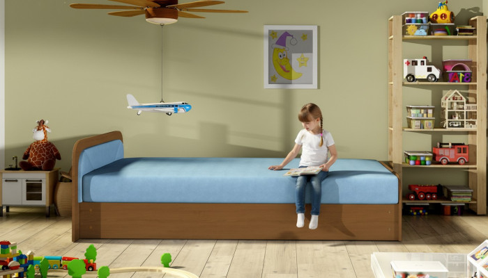 Modern children's bed beds textile wood bed bed sofa children's room new