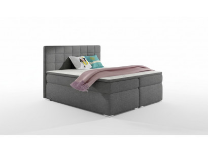Box spring 180x200cm bed beds hotel leather complete bed box topper