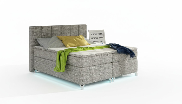 Boxspring bed 180x200cm hotel beds leather complete bed box topper