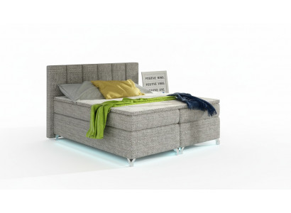 Boxspring bed 180x200cm hotel beds leather complete bed box topper