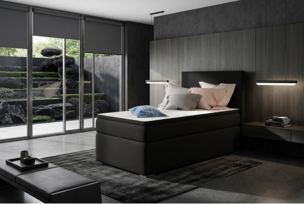 Box spring bed hotel beds 90x200cm leather complete bed box topper