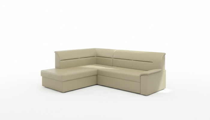 Design corner sofa Elano L-shape with bed function couch leather textile sofas