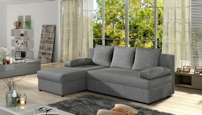 Modern sleeper sofa couch upholstery seating suite L-shape fabric upholstery sofas leather
