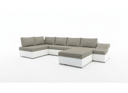 Modern corner sofa, sleeper sofa, bed function, couch, upholstered corner suite, living landscape