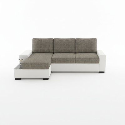 Living area corner sofa Negro bed function couch leather textile sofas sleep