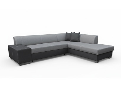 Modern design corner sofa Porto with bed function, textile couches, sofa bed
