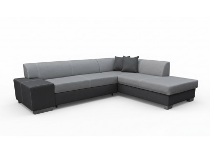 Modern design corner sofa Porto with bed function, textile couches, sofa bed