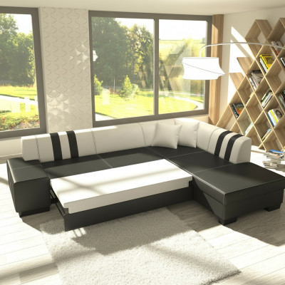 Classic Design Corner Sofa Porto II Bed Function Couch Textile Sofas Sleep Sofa