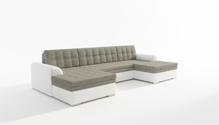 Modern design corner sofa Vento with bed function couch leather upholstery fabric sofas
