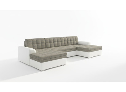 Modern design corner sofa Vento with bed function couch leather upholstery fabric sofas