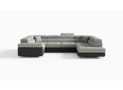 Design corner sofa, sofa bed, bed function, couch, leather upholstery, fabric sofas new 5625