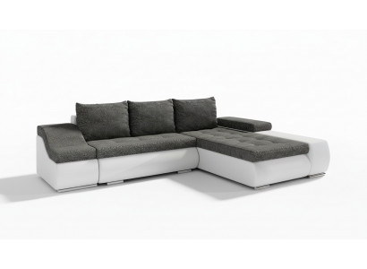 Design corner sofa, sofa bed with sleeping function, couch, leather textile upholstery, sofas, new 8850