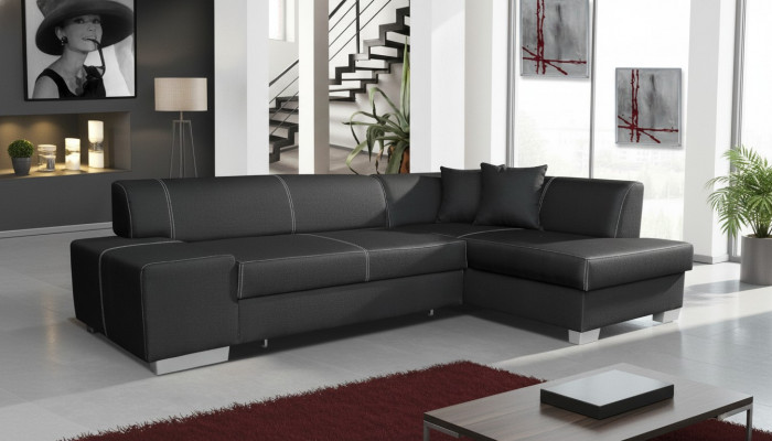 Design corner sofa sofa bed bed function couch sofas leather textile upholstery new