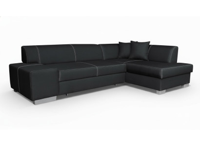 Design corner sofa sofa bed bed function couch sofas leather textile upholstery new