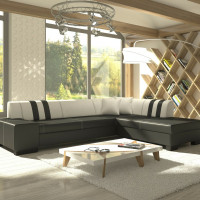 Design corner sofa sleeper sofa bed function sofas couch leather textile upholstery new
