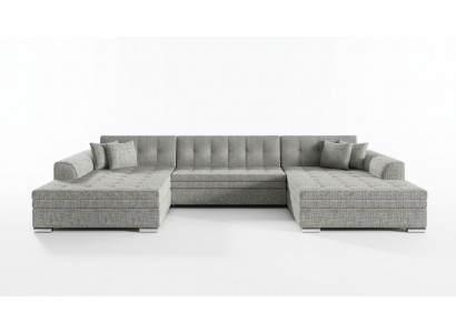 Design corner sofa, sleeper sofa, bed function, couch, leather upholstery, fabric sofas new 1070