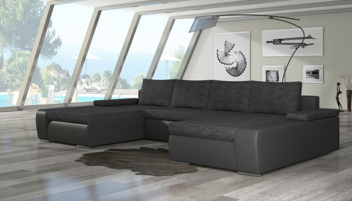 XXL Big Sleeper Sofa Relax Living Room Corner Sofa Set Upholstered Couch Corner Set